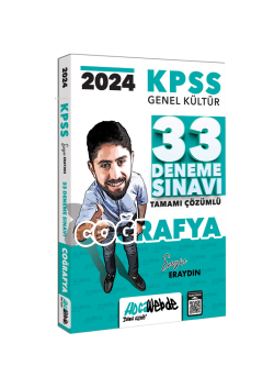 HocaWebde Yayınları 2024 KPSS GK Coğrafya Tamamı Çözümlü 33 Deneme Sınavı