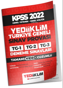 2022 KPSS Genel Yetenek Genel Kültür Türkiye Geneli Tamamı Video Çözümlü 3 Deneme ( TG1- TG2- TG3)