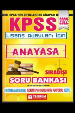 2022 KPSS Lisans Adayları İçin Sıra Dışı Anayasa Soru Bankası Teorem Yayıncılık