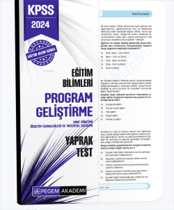 2024 KPSS Eğitim Bilimleri Program Geliştirme Yaprak Test - Kolektif |