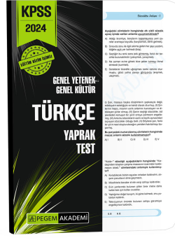 2024 KPSS Genel Yetenek Genel Kültür Türkçe Yaprak Test - Kolektif | Y