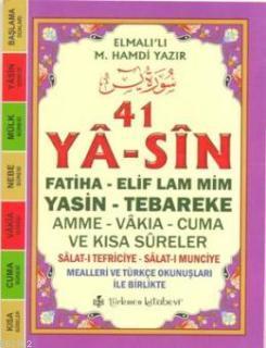 41 Ya-sin (Kod: YAS004-Çanta Boy); Fatiha-Elif Lam Mim-Yasin-Tebareke-Amme-Vakıa-Cuma ve Kısa Sûreler