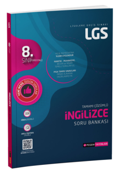 8. Sınıf LGS Tamamı Çözümlü İngilizce Soru Bankası - Kolektif | Yeni v