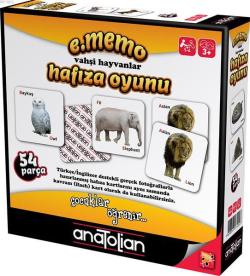 Anatolian-Memo Vahşi Hayvanlar Hafıza Oyunu 54 Parça - Kolektif | Yeni