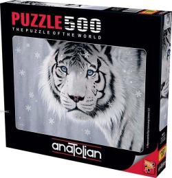 Anatolian-Puzzle 500 Beyaz Kaplan Crystal Eyes - Kolektif | Yeni ve İk