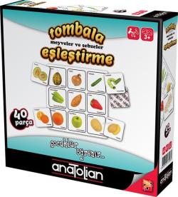 Anatolian-Tombala Meyveler ve Sebzeler Eşleştirme 40 Parça - Kolektif 
