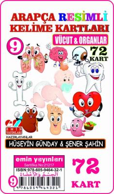 Arapça 09.Vücut ve Organlar / Resimli Kelime Kartları 72-Kart - Hüseyi