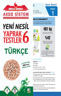 Damla Eğitim Yeni Nesil Türkçe Yaprak Testler - 6 - Kolektif | Yeni ve