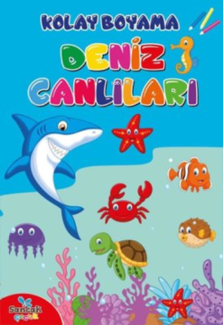 Eğlenceli Kolay Boyama Kitabı - Deniz Hayvanları