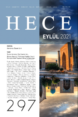 Hece Aylık Edebiyat Dergisi Sayı: 297 Eylül 2021