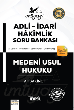 İmtiyaz Adli - İdari Hakimlik Medeni Usul Hukuku Soru Bankası - Ali Sa