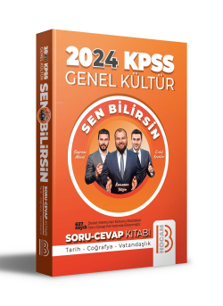 KPSS 2024 Genel Kültür Sen Bilirsin Tarih-Coğrafya-Vatandaşlık Soru Cevap Kitabı