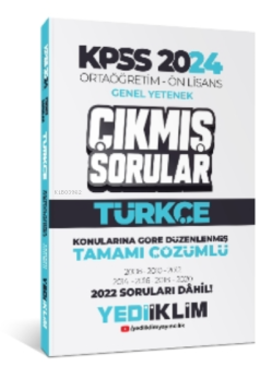KPSS 2024 Ortaöğretim-Önlisans Türkçe Konularına Göre Çıkmış Sorular -