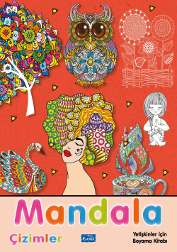 Mandala - Çizimler;Yetişkinler İçin Boyama Kitabı - Alka Graphic | Yen