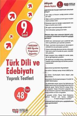 Nitelik - 9. Sınıf Türk Dili Ve Edebiyatı Yaprak Test *Yeni* 2019 - | 