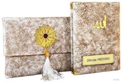 Nubuk Kumaş Kaplı ve Çantalı Yasin Kitabı Seti -Krem - Kolektif | Yeni