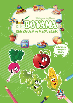 Sebzeler ve Meyveler;Renkli Kalem Boyama - Kolektif | Yeni ve İkinci E