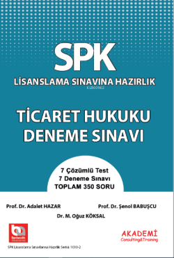 SPK Ticaret Hukuku Deneme Sınavı - | Yeni ve İkinci El Ucuz Kitabın Ad