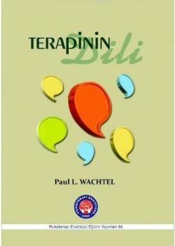 Terapinin Dili - Paul L. Wachtel | Yeni ve İkinci El Ucuz Kitabın Adre