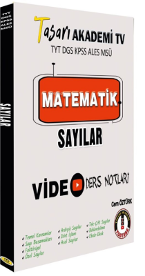 TYT DGS KPSS ALES MSÜ Matematik Sayılar Video Ders Notları Tasarı Eğitim Yayınları