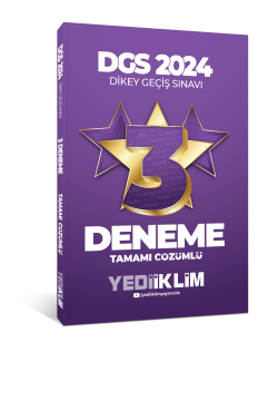 Yediiklim Yayınları 2024 DGS Tamamı Çözümlü 3 Deneme - Kolektif | Yeni