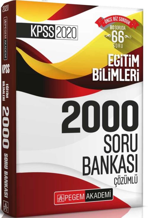 2020 KPSS Eğitim Bilimleri Çözümlü Efsane 2000 Soru Bankası - Kolektif