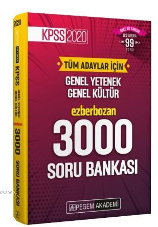 2020 KPSS Genel Yetenek Genel Kültür Ezberbozan 3000 Soru Bankası - Ko