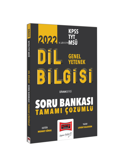 2022 KPSS TYT MSÜ Genel Yetenek Tamamı Çözümlü Divan-ı Dil Bilgisi Sor
