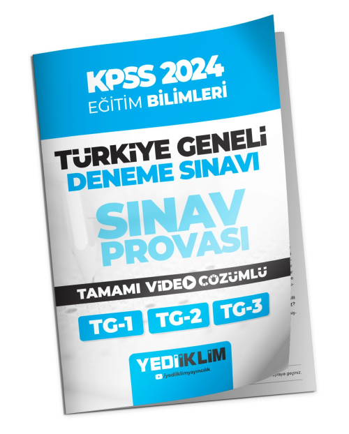 2024 KPSS Türkiye Geneli Eğitim Bilimleri ( 1-2-3 ) Deneme Sınavları T