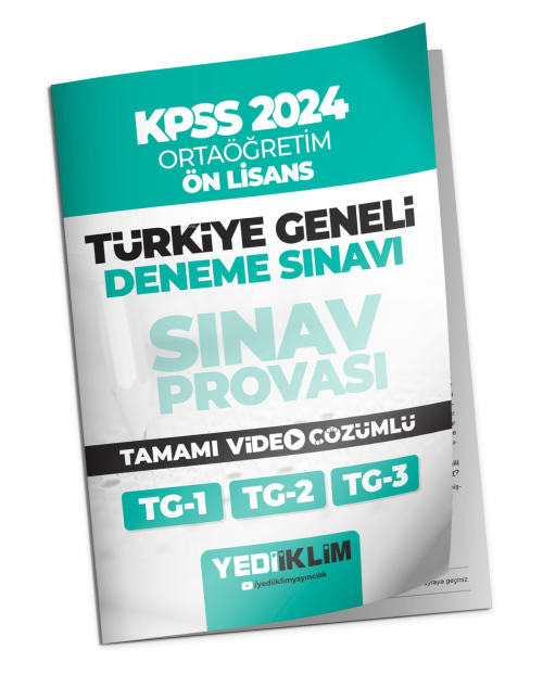 2024 KPSS Türkiye Geneli Ortaöğretim-Önlisans ( 1-2-3 ) Deneme Sınavla