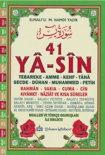 41 Ya-sin (Kod: YAS006) - Elmalılı Muhammed Hamdi Yazır- | Yeni ve İki