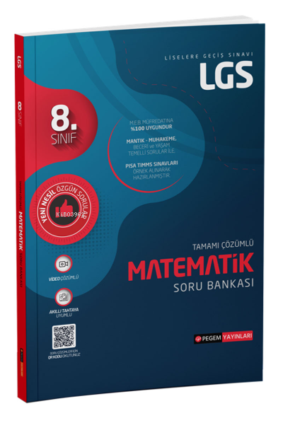 8. Sınıf LGS Tamamı Çözümlü Matematik Soru Bankası - Kolektif | Yeni v