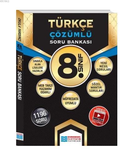 8. Sınıf Türkçe Çözümlü Soru Bankası - Kolektif | Yeni ve İkinci El Uc