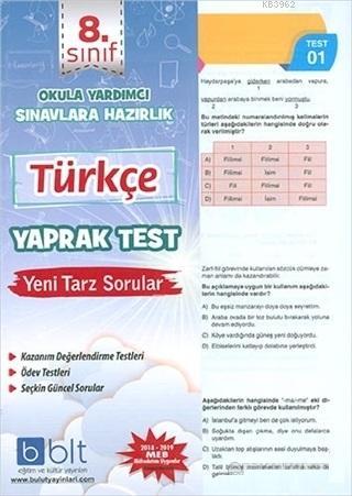 8. Sınıf Türkçe Yaprak Test - Kolektif | Yeni ve İkinci El Ucuz Kitabı