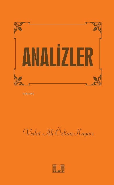 Analizler - Vedat Ali Özkan Kayacı | Yeni ve İkinci El Ucuz Kitabın Ad
