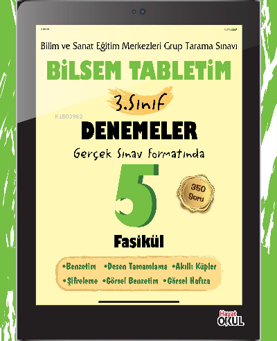 Bilsem Tabletim 3. Sınıf Denemeler 5 Fasikül - Elif Erdoğan | Yeni ve 