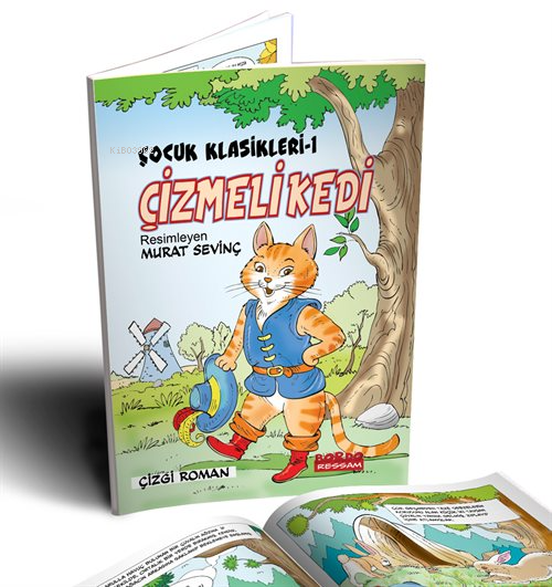 Çizmeli Kedi Renkli Çizgi Roman / Çocuk Klasikleri 1 - Murat Sevinç | 