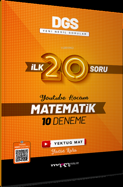 DGS Matematik İlk 20 Soru 10 Deneme Marka Yayınları - Yasin Kara | Yen