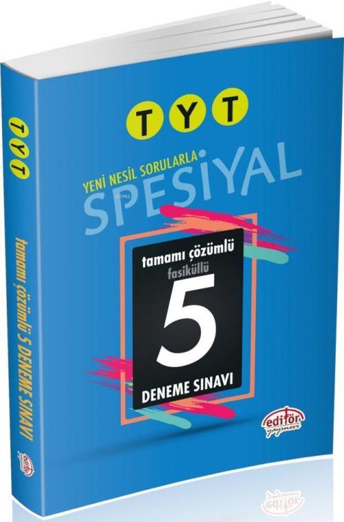 Editör Yayınları TYT Spesiyal Tamamı Çözümlü 5 Deneme Sınavı Editör - 