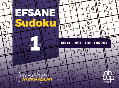 Efsane Sudoku 1 - Ayhan Aslan | Yeni ve İkinci El Ucuz Kitabın Adresi