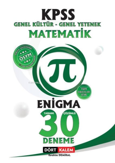KPSS Enigma Matematik Tamamı Çözümlü 30 Deneme - İbrahim Demiral | Yen