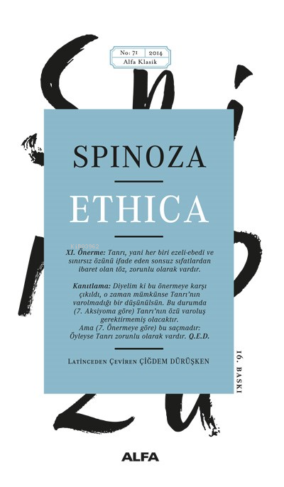 Ethica - Benedictus de Spinoza | Yeni ve İkinci El Ucuz Kitabın Adresi