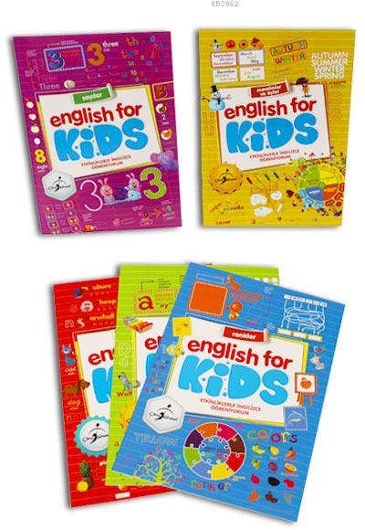 Etkinliklerle İngilizce Öğreniyorum 5 Kitap - English For Kids - Kolek