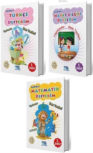 Farklı 1. Sınıf Türkçe - Matematik - Hayat Bilgisi Defterim 3'lü Set -