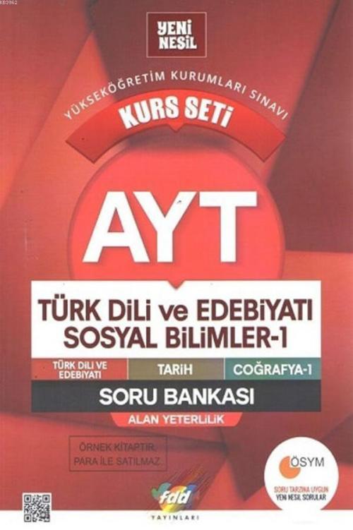 AYT Türk Dili ve Edebiyatı Sosyal Bilimler - 1 Kurs Seti Soru Bankası 
