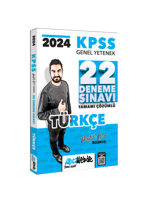 HocaWebde Yayınları 2024 KPSS GY Türkçe Tamamı Çözümlü 22 Deneme Sınav