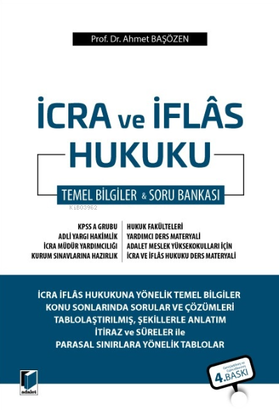 İcra ve İflas Hukuku Temel Bilgiler & Soru Bankası - Ahmet Başözen | Y
