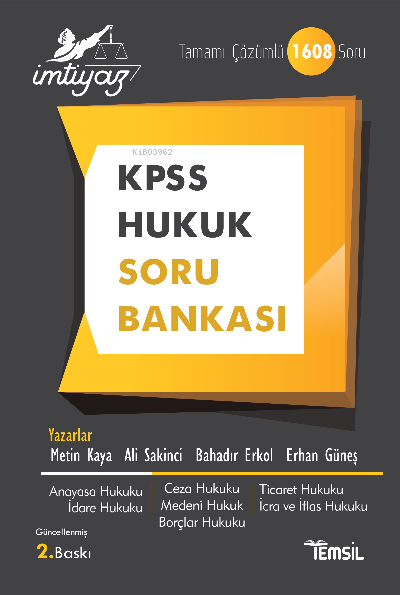 İmtiyaz KPSS Hukuk Soru Bankası - Metin Kaya | Yeni ve İkinci El Ucuz 