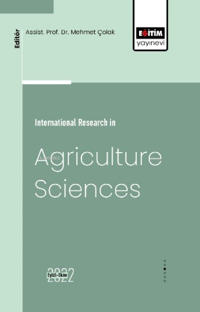 International Research in Agriculture Sciences - Mehmet Çolak | Yeni v