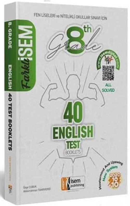 İsem Yayınları 8. Sınıf LGS İngilizce 40 Deneme Sınavı İsem - Abdurrah